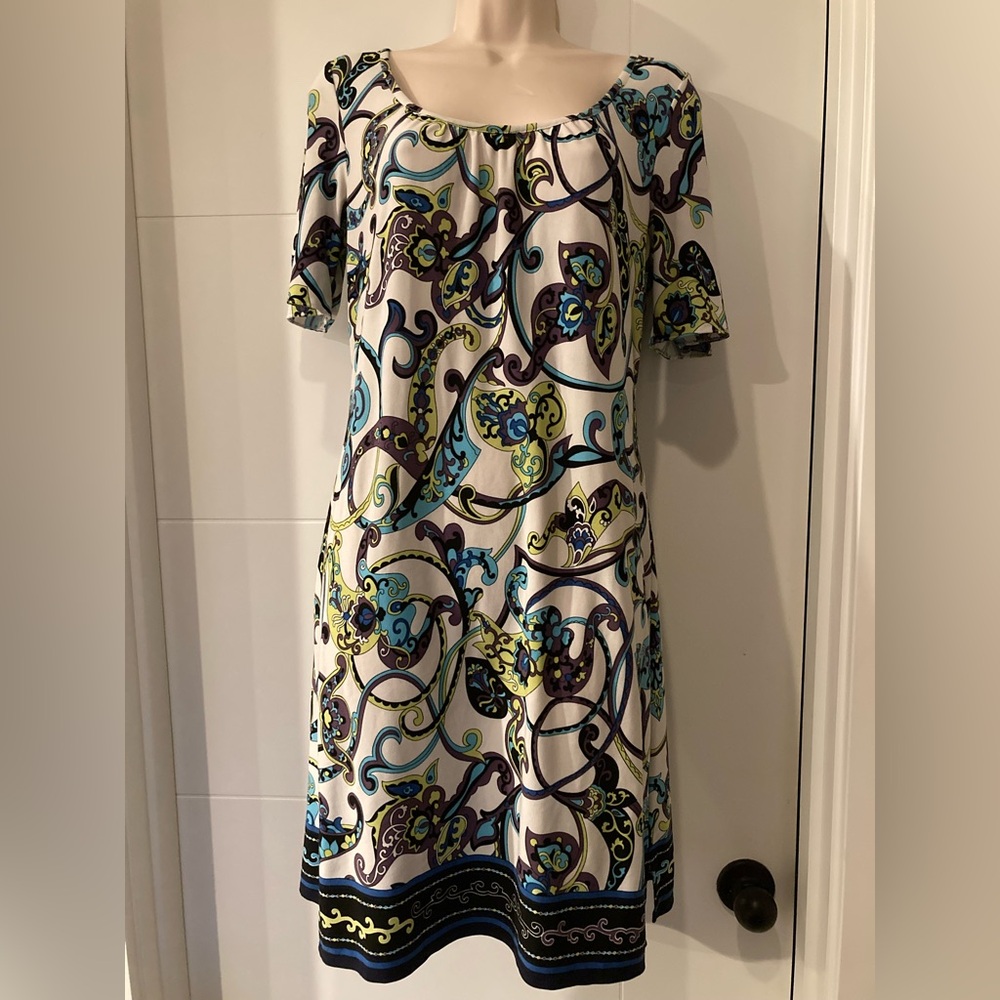 Floral Patterned Dress - Multicolor